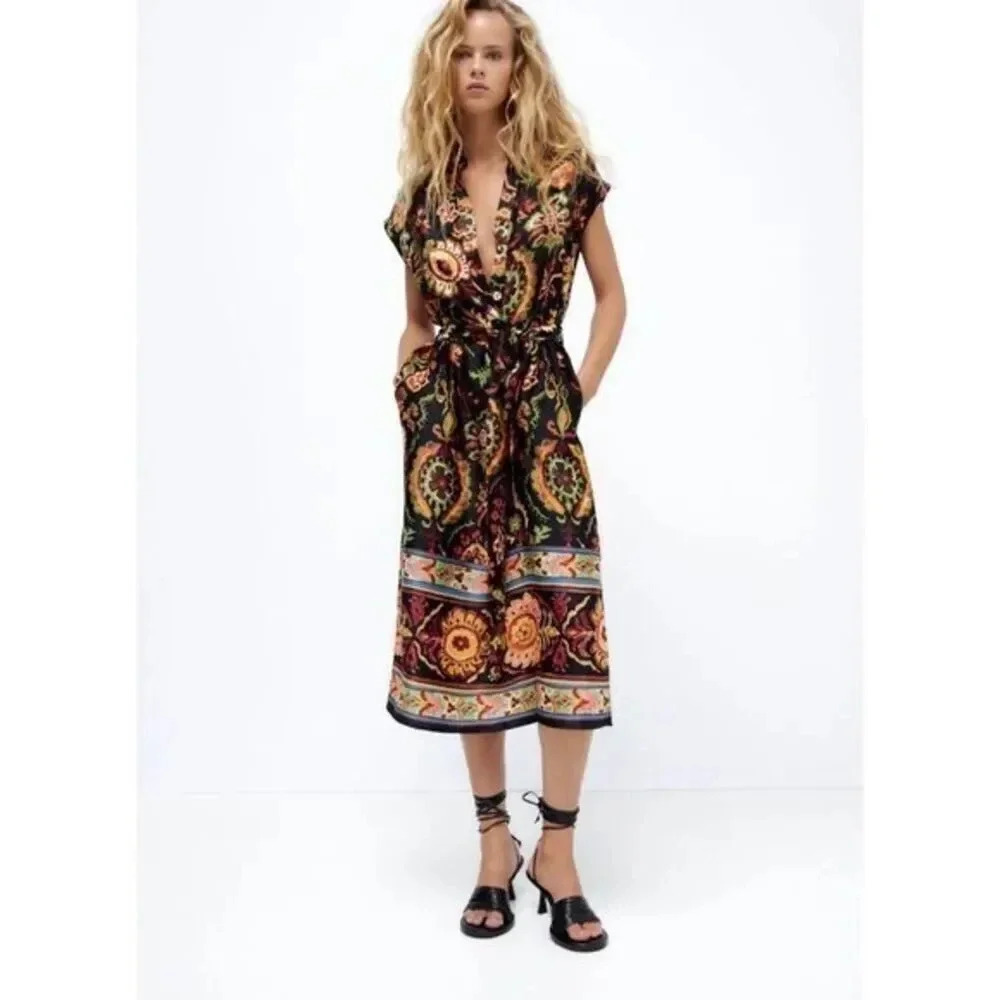 Zara PRINTED TUNIC DRESS